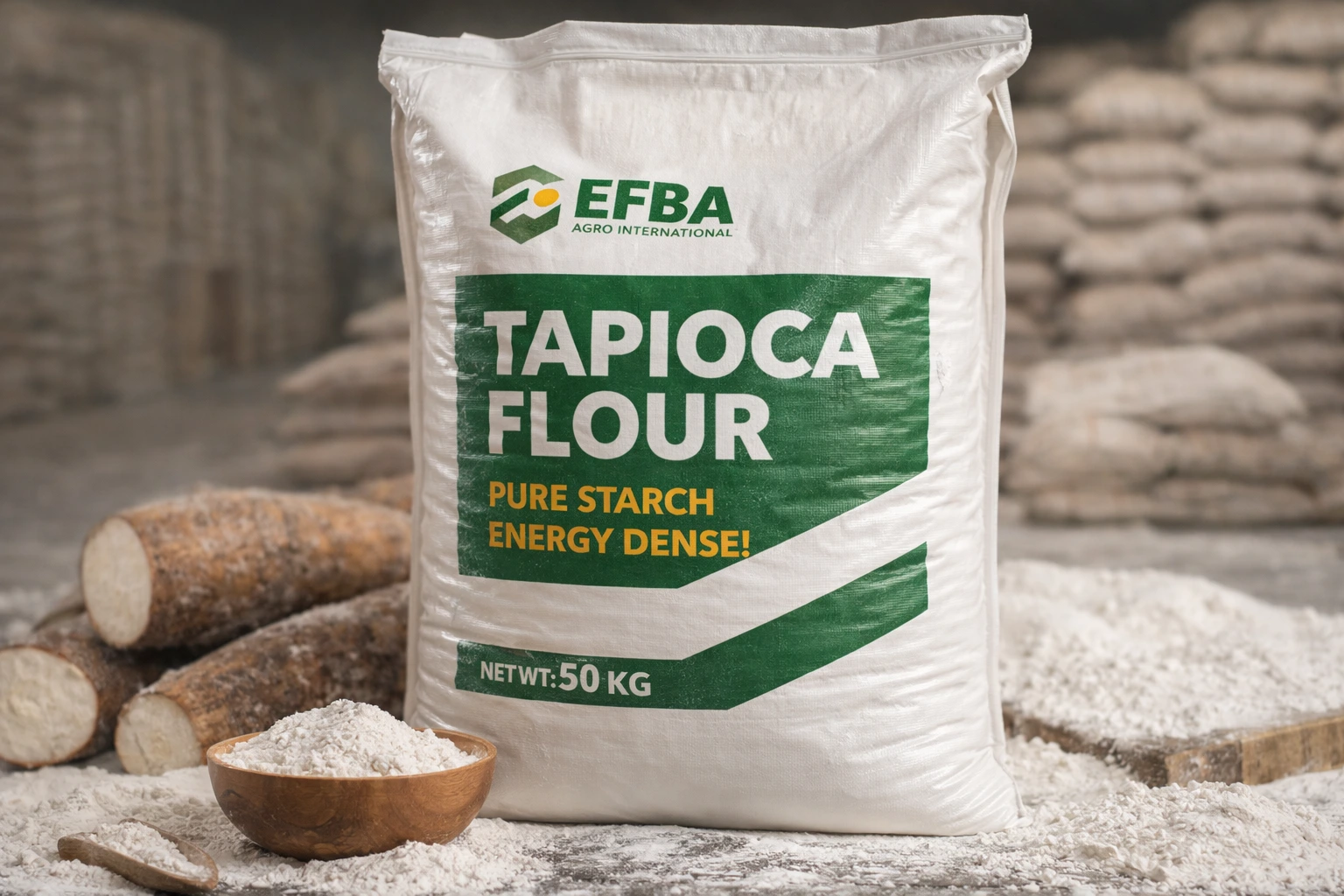 Flour Rapioca Tapioca Flour Bulk Bags 50kg Pure Starch Energy Dense!