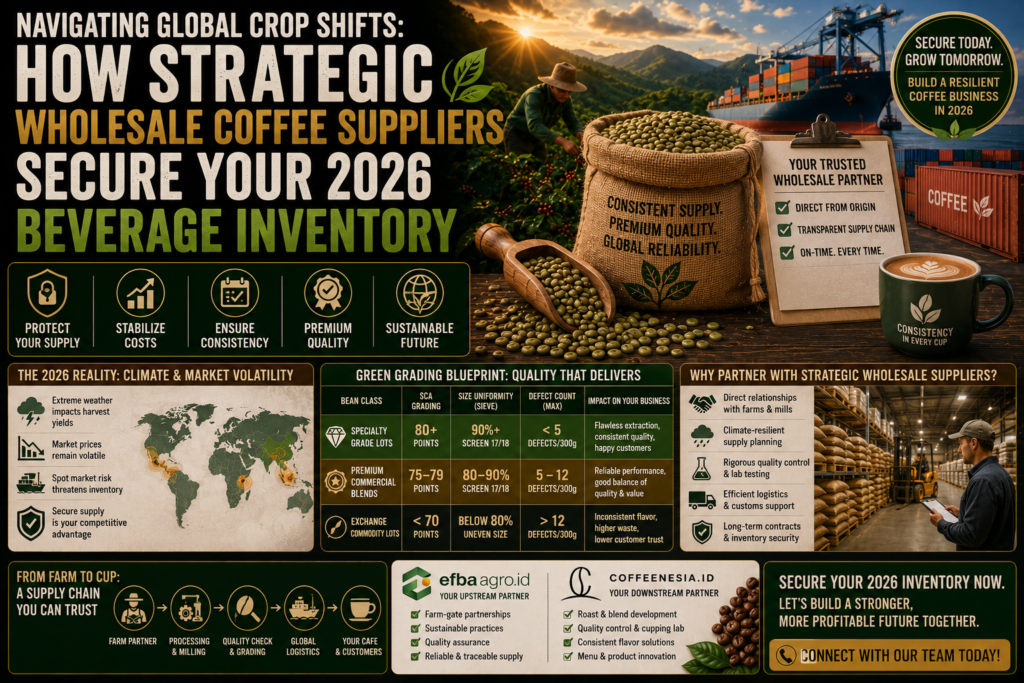 Navigating Global Crop Shifts: How Strategic Wholesale Coffee Suppliers Secure Your 2026 Inventory