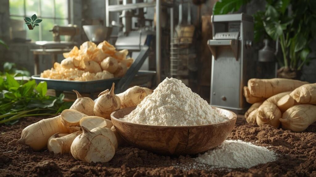 Organic cassava flour for sustainable food manufacturing