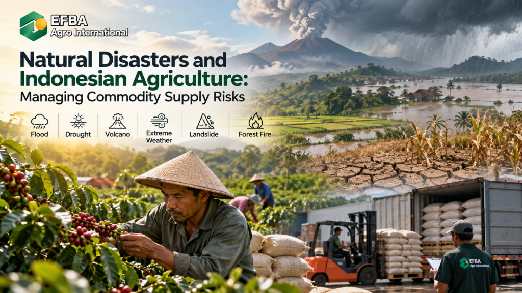 natural disaster agriculture Indonesia